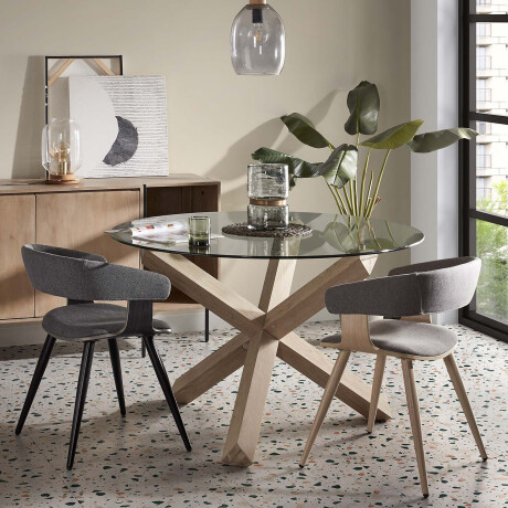 Kave Home Ronde Eettafel 'Lotus' Ø120cm, Glas