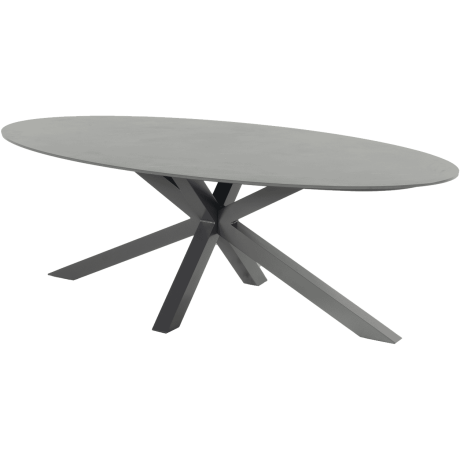 Hartman Ovale Tuintafel 'Xander' Keramiek, 220 x 120cm, kleur Antraciet
