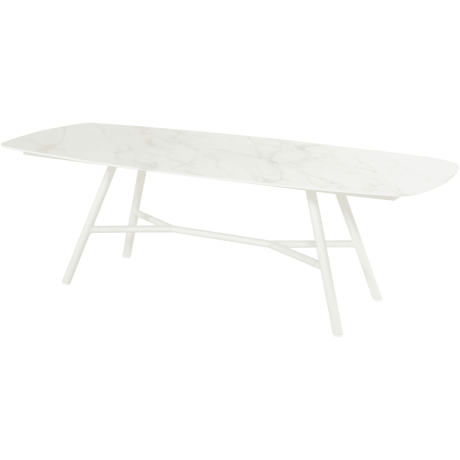 Hartman Deens Ovale Tuintafel 'Benevento' Keramiek, 240 x 110cm, kleur Wit