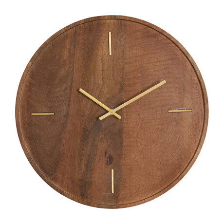 Light & Living Klok 'Veti' Mangohout, 41cm, kleur Bruin