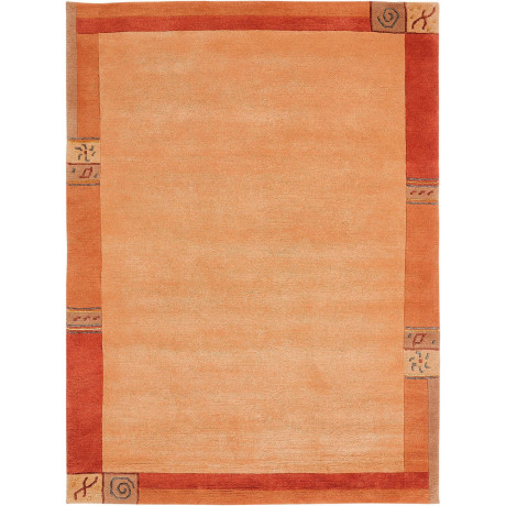 LUXOR living Wollen kleed India zuivere wol, met de hand geknoopt, met randdessin, ook als loper