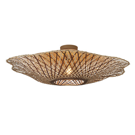 GOOD&MOJO Plafondlamp 'Madura' Bamboe, 87cm, kleur Naturel/Bruin
