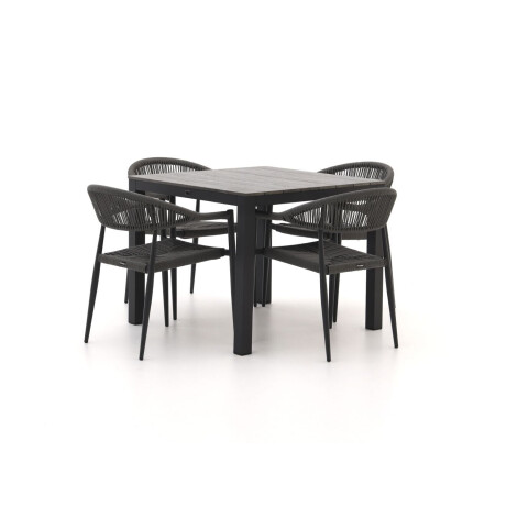 Manifesto Belpasso/Fidenza 90cm dining tuinset 5-delig stapelbaar - Laagste prijsgarantie!