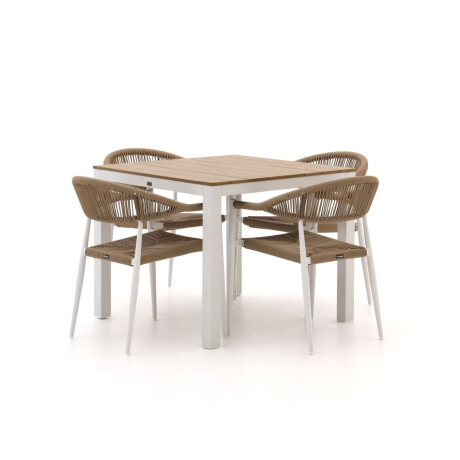 Manifesto Belpasso/Fidenza 90cm dining tuinset 5-delig stapelbaar - Laagste prijsgarantie!