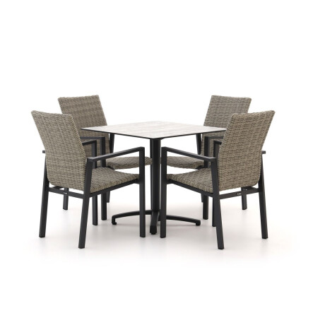 Manifesto Villongo/Canzo 80cm dining tuinset 5-delig stapelbaar inklapbaar - Laagste prijsgarantie!