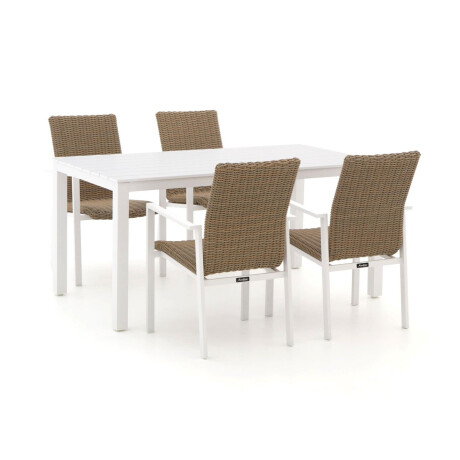 Manifesto Villongo/Menzano 160cm dining tuinset 5-delig stapelbaar - Laagste prijsgarantie!