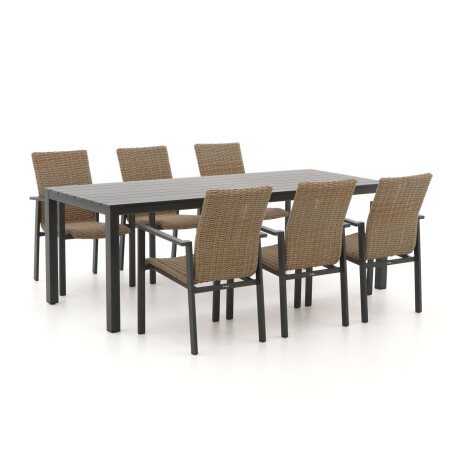 Manifesto Villongo/Menzano 220cm dining tuinset 7-delig stapelbaar - Laagste prijsgarantie!