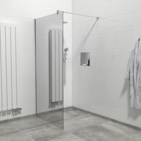 Marenza Bellini Inloopdouche - 100x200cm - veiligheidsglas - spiegel buitenzijde - anti kalk - chroom WR100-C/M