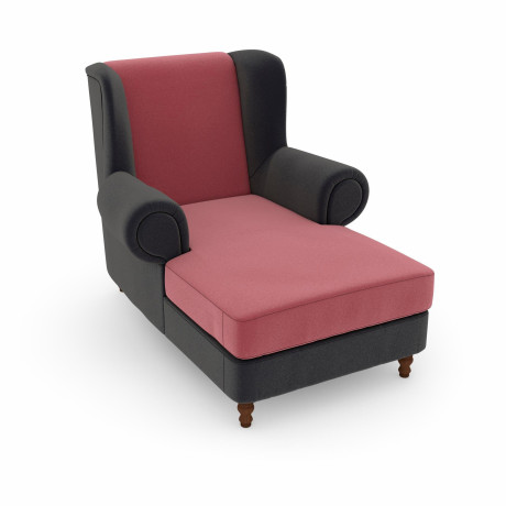 Max Winzer Oorfauteuil MADELEINE Fluweelvelours bekleding in vele kleurcombinaties (set)