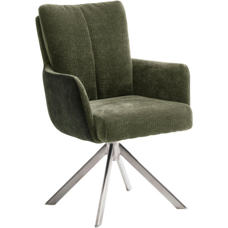 MCA furniture Eetkamerstoel MALIA (set, 2 stuks), 360° draaibaar, pocketvering, zithoogte ca. 49 cm
