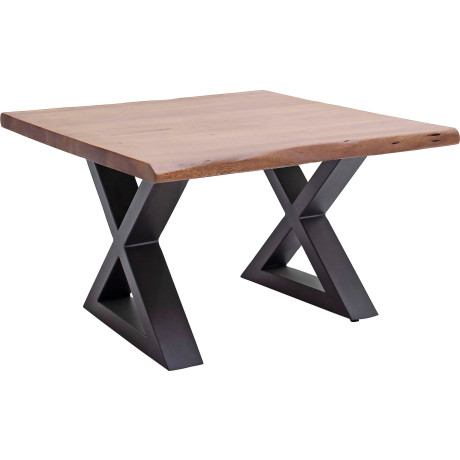 MCA furniture Salontafel Cartagena Salontafel massief hout met boomstamrand en natuurlijke kieren en gaatjes