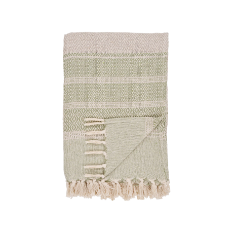 Melissa plaid groen/beige - 180 x 130 cm
