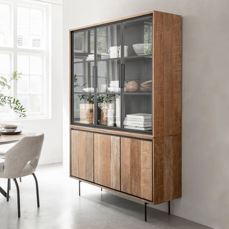 DTP Home Vitrinekast 'Metropole' Teakhout, 210 x 140cm
