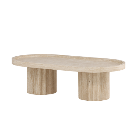 Micah houten salontafel beige - 120 x 60 cm
