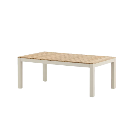 Milena aluminium tuin salontafel beige - 120 x 70 cm