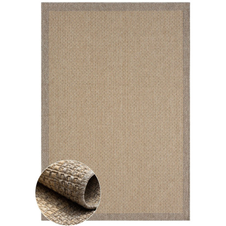 Myflair Möbel & Accessoires Vloerkleed Natura voorraadopruiming Uni-kleuren, met rand, geschikt voor buiten, balkon, terras