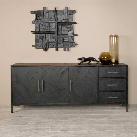 Tower Living Dressoir 'Ziano' Visgraat 220cm, kleur zwart