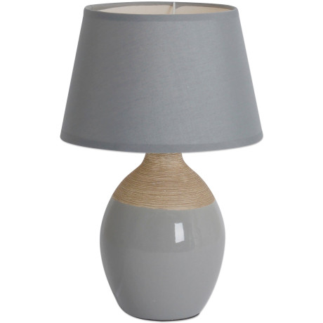 näve Tafellamp TALI van keramiek met textieldiffusor, ø 20 cm, trekker aan de kabel (1 stuk)