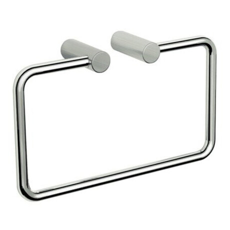 Nemo Spring Tilde handdoekring wandmontage 210 x 120 x 50 mm messing geborsteld nikkel 10538A - SN