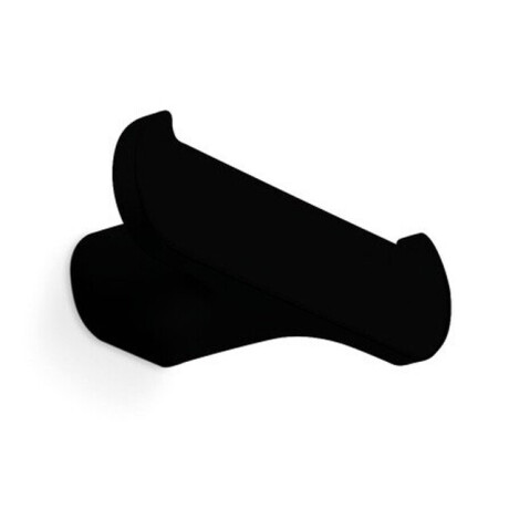 Nemo Stock Scura haak dubbel wandmontage 90 x 30 x 40 mm messing zwart soft touch A2020BNV0010VM