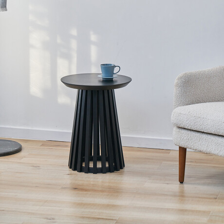 Artistiq Bijzettafel 'Nikkie' Hevea hout, 40cm, kleur Zwart