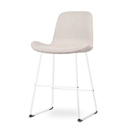 Nino-Fé barkruk beige - wit onderstel - 65 cm