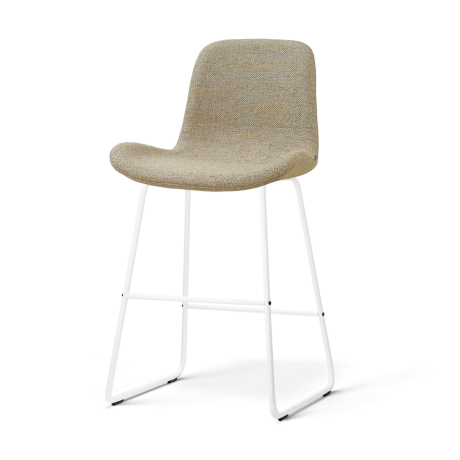Nino-Fé barkruk taupe melange - wit onderstel - 65 cm