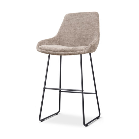 Nino-Isa barkruk bruin - zwart onderstel - 75 cm