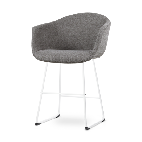 Nino-Otis barkruk donkergrijs - wit onderstel - 65 cm