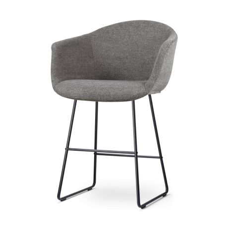 Nino-Otis barkruk donkergrijs - zwart onderstel - 65 cm