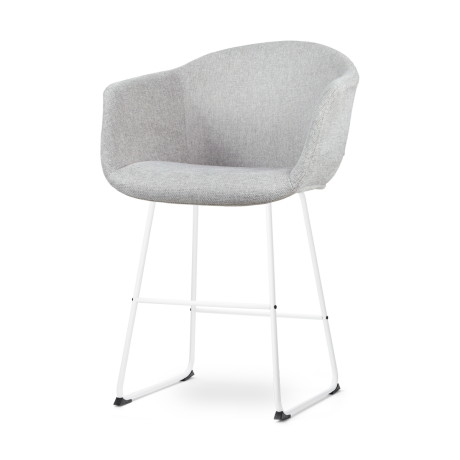 Nino-Otis barkruk lichtgrijs - wit onderstel - 65 cm