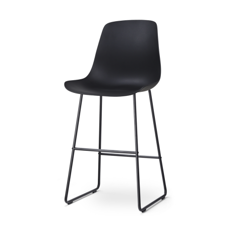 Nino-Pip barkruk zwart - zwart onderstel - 75 cm