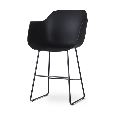 Nino-Puk barkruk zwart - zwart onderstel - 65 cm