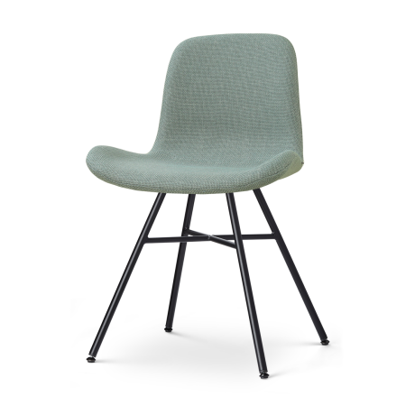 Noa-Fé eetkamerstoel saliegroen - zwart onderstel
