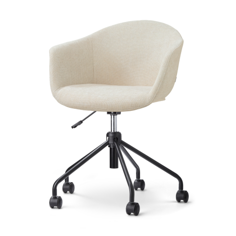 Nout-Otis bureaustoel cottonbeige - zwart onderstel