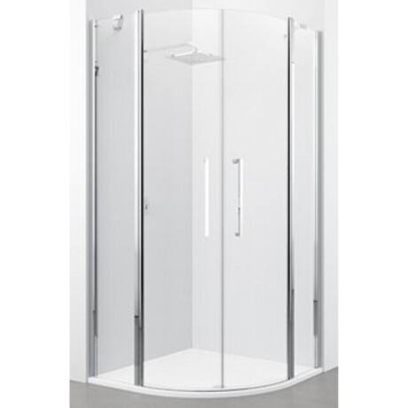 Novellini Young 2.0 R2 douchecabine kwartrond met draaideuren en vaste segmenten 87.5/89.5x200cm matchroom/helder y2r90-1b