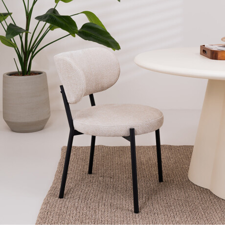 By-Boo Eetkamerstoel 'Oasis' Chenille, kleur Beige