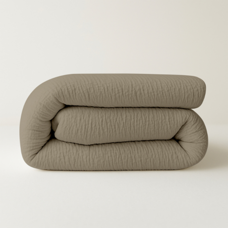 Dekbed Easy Dekbed & Dekbedovertrek in 1 Mousseline Taupe - Easy - zonder overtrek - 240x200 cm (Lits-Jumeaux) - Zydante - 300 gram per m² -