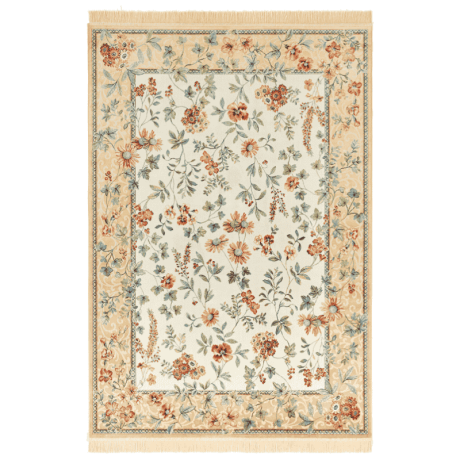 Vloerkleed Oriental Flowers - Geel Crème 300x195cm - Polypropyleen - Dekbed-Discounter.nl