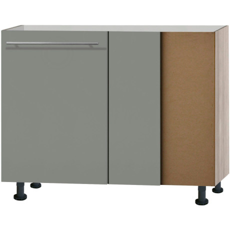OPTIFIT Hoekonderkast Bern 100 cm breed, met 1 deur met in hoogte verstelbare poten, met metalen greep