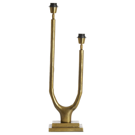 Light & Living Tafellamp 'Gavi' 2-Lamps, kleur Antiek Brons (excl. kap)