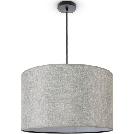 Paco Home Hanglamp HUGO CANVAS UNI COLOR Woonkamer stof lampenkap Scandinavisch uni hanglamp modern