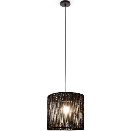 Paco Home Hanglamp Hugo Ramira Woonkamer eetkamer rattan look Boho kap papier E27 modern