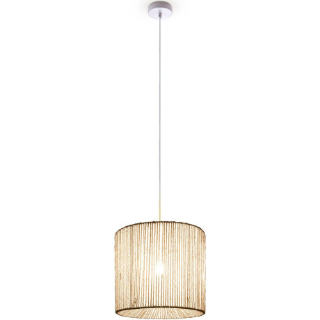 Paco Home Hanglamp Hugo Ramira Woonkamer eetkamer rattan look Boho kap papier E27 modern