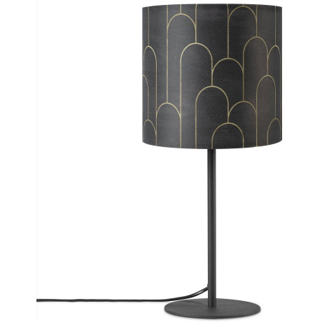 Paco Home Tafellamp Luca Pillar Nacht met kap abstract modern stoffen kap