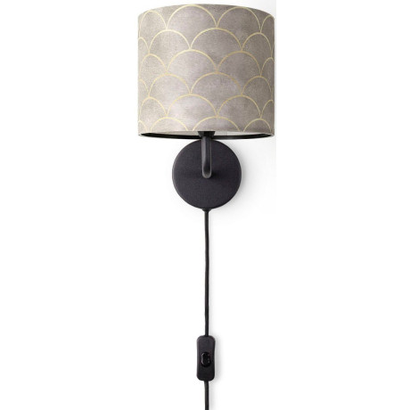 Paco Home Wandlamp Luca Pillar Met stoffen kap wandlamp binnen woonkamer modern retro vintage