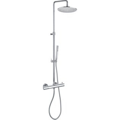 Paffoni Light Douchecombinatie set H126.5cm diameter: 22.5cm 70cm Chroom ZCOL638LIQCR