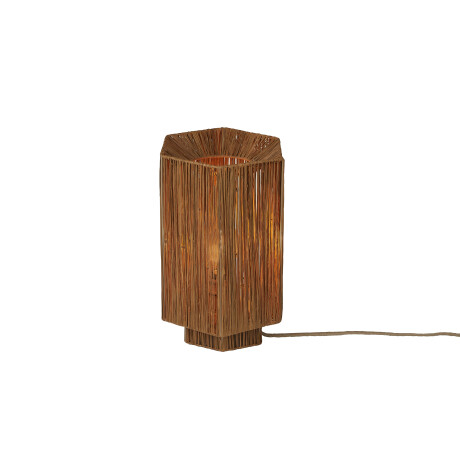 GOOD&MOJO Tafellamp 'Panama' Raffia, 36cm, kleur Bruin