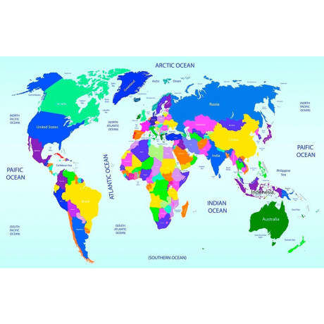 Papermoon Fotobehang World Map