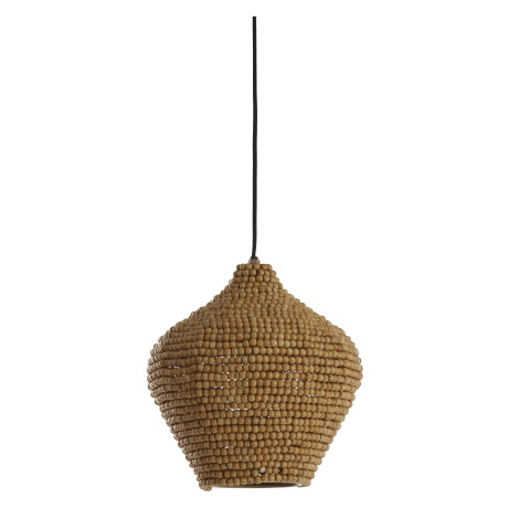 Light & Living Hanglamp 'Kalenga' Kralen, 28cm, kleur Naturel